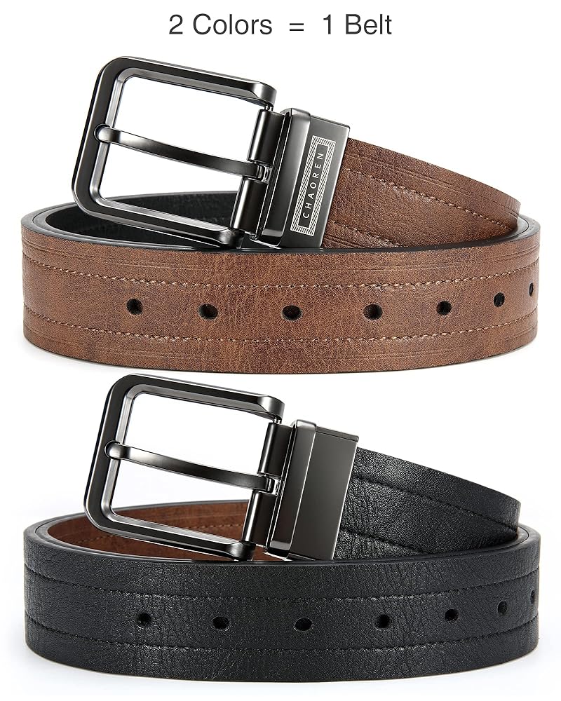 CHAOREN Reversible Belts for Men 1 Pack - 1 1/2